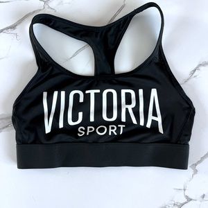 NWOT Victorias Secret Black Sports Bra Small